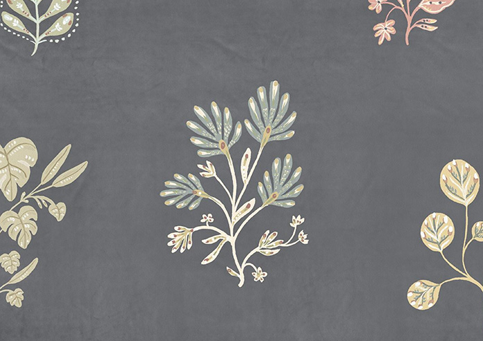 Botanical Velvet, Multi - Twist&Fit Roman Blind - Image 7